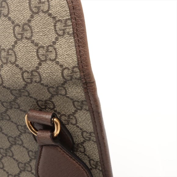 Gucci GG Supreme Neo Vintage Medium messenger Tiger Head PVC and Leather Shoulde - Picture 11 of 11